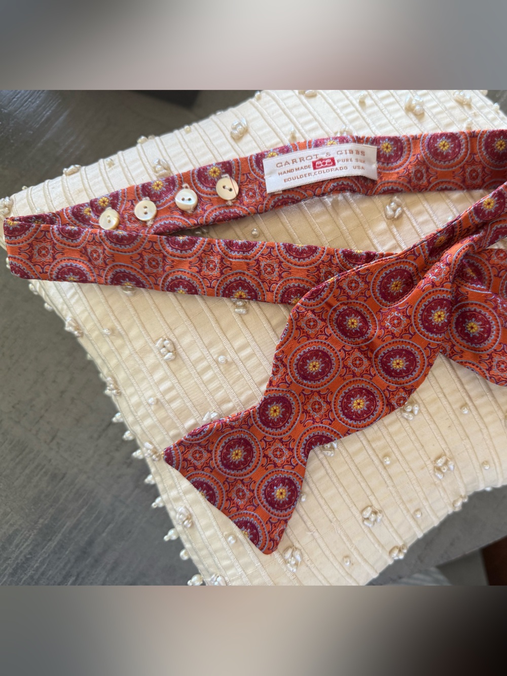 Carrot & Gibbs Hand Made Silk Bow Tie